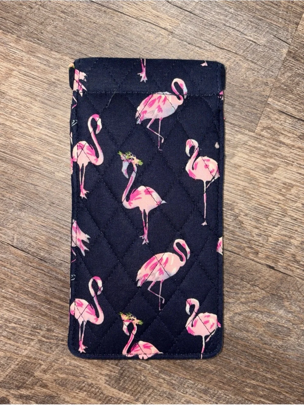 Vera Bradley Quilted Flamingo Sunglasses Sleeve in Navy & Pink